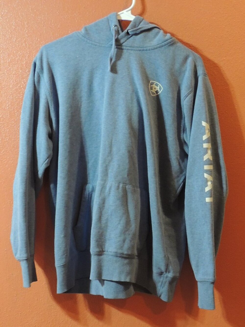 Ariat Hoodie Men Large Blue Outdoor Work Cowboy Rancher Farm Horse Hoodie